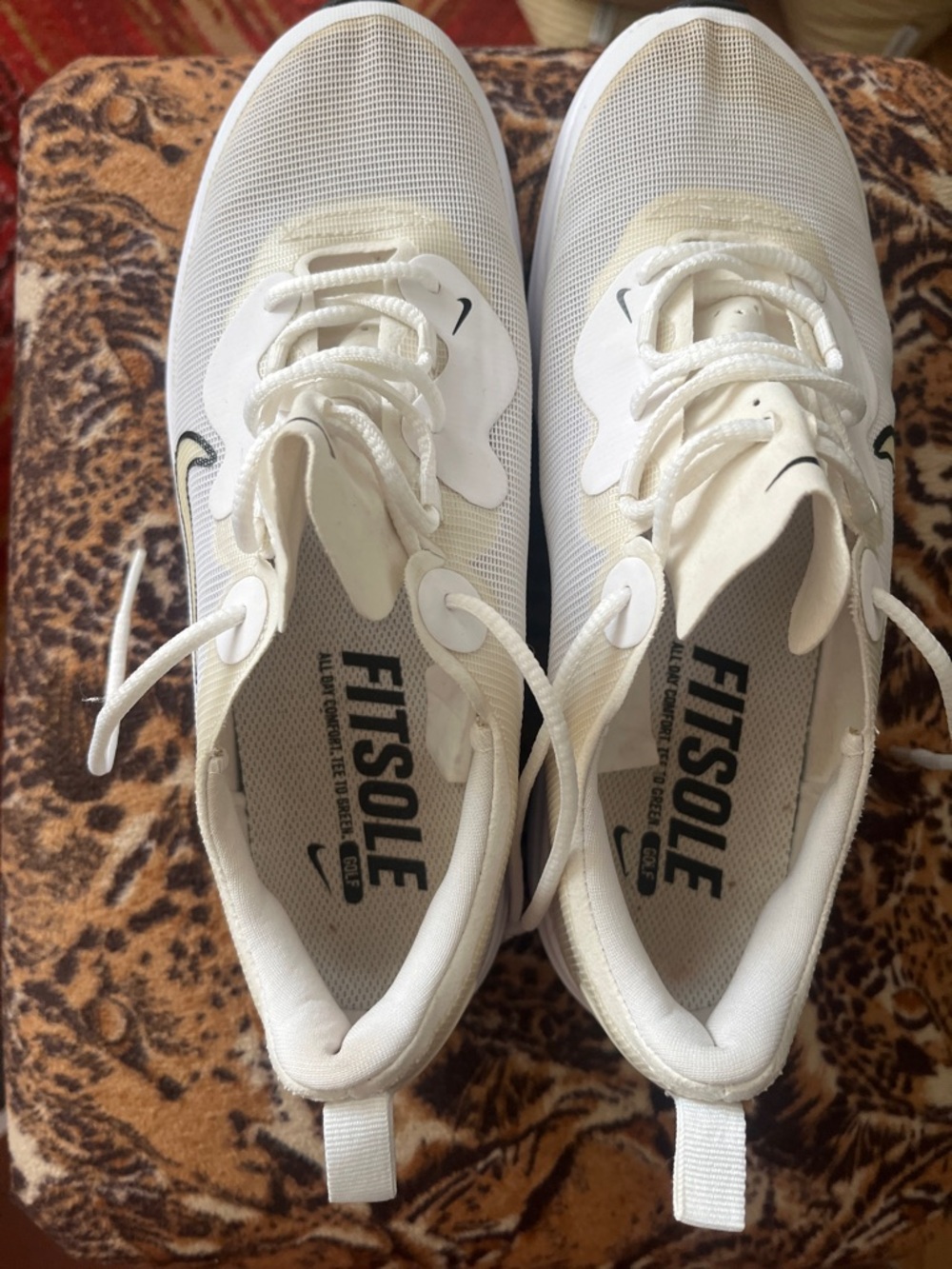 Nike Women’s White Fitsole Mesh Golf Shoes